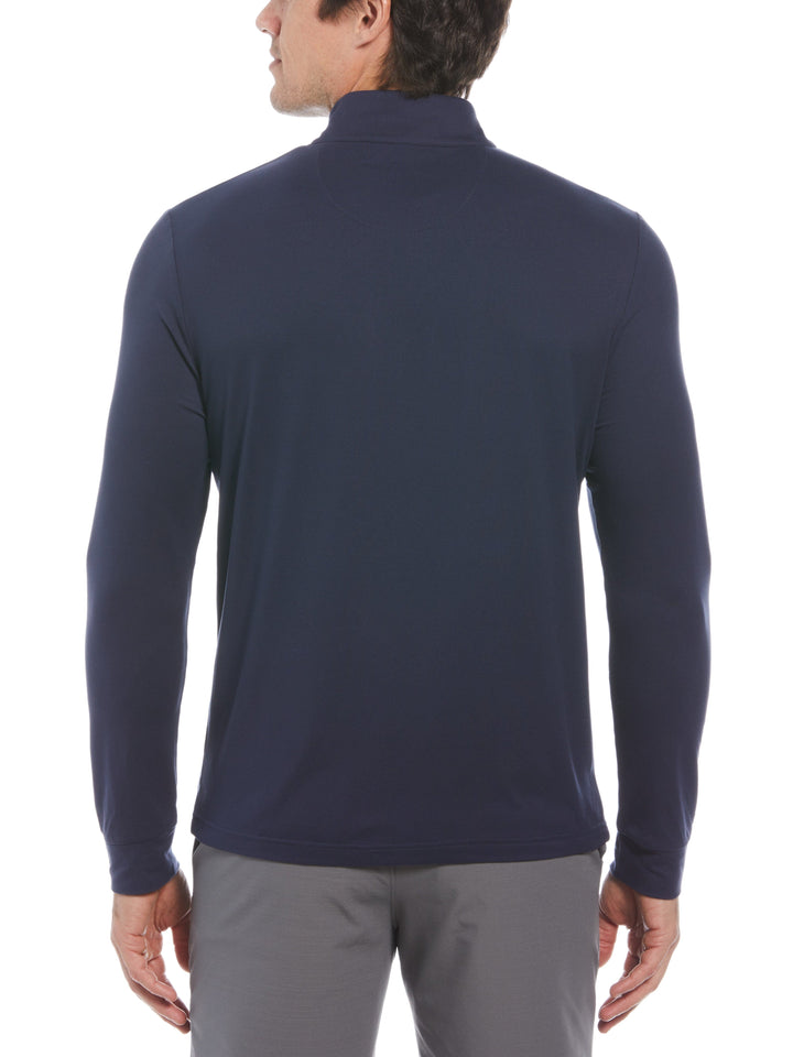 Men's Color Block Quarter Zip Sweater