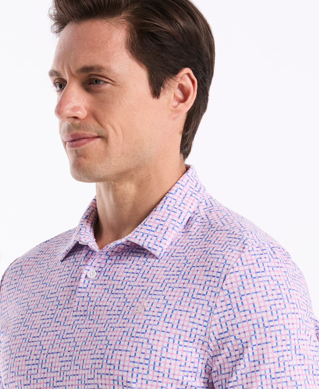 Color Theory Gingham Golf Polo (Pirouette) 