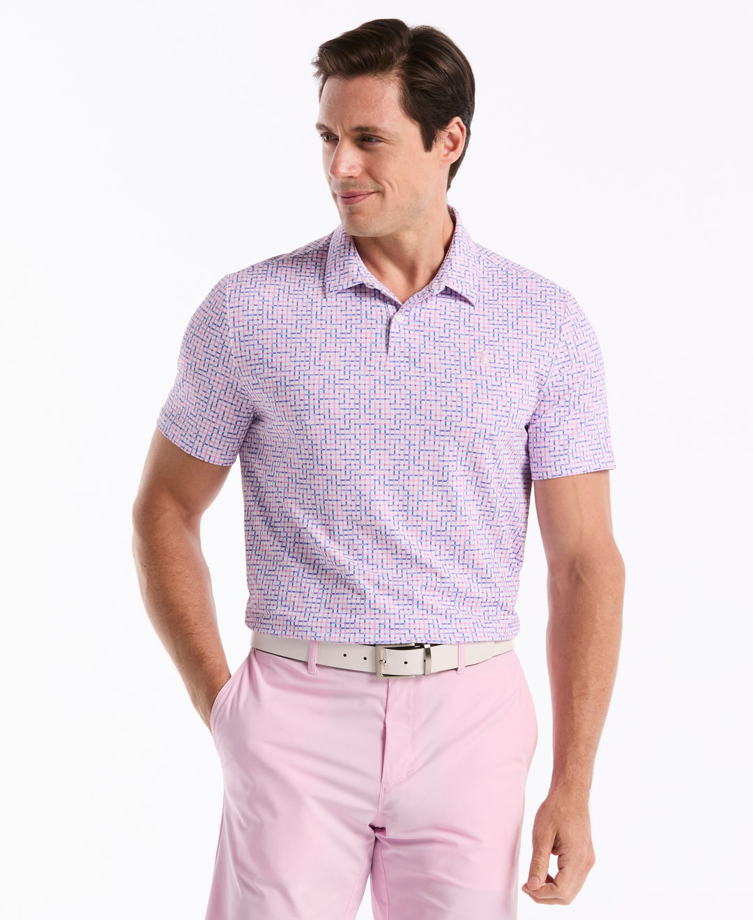 Color Theory Gingham Golf Polo (Pirouette) 
