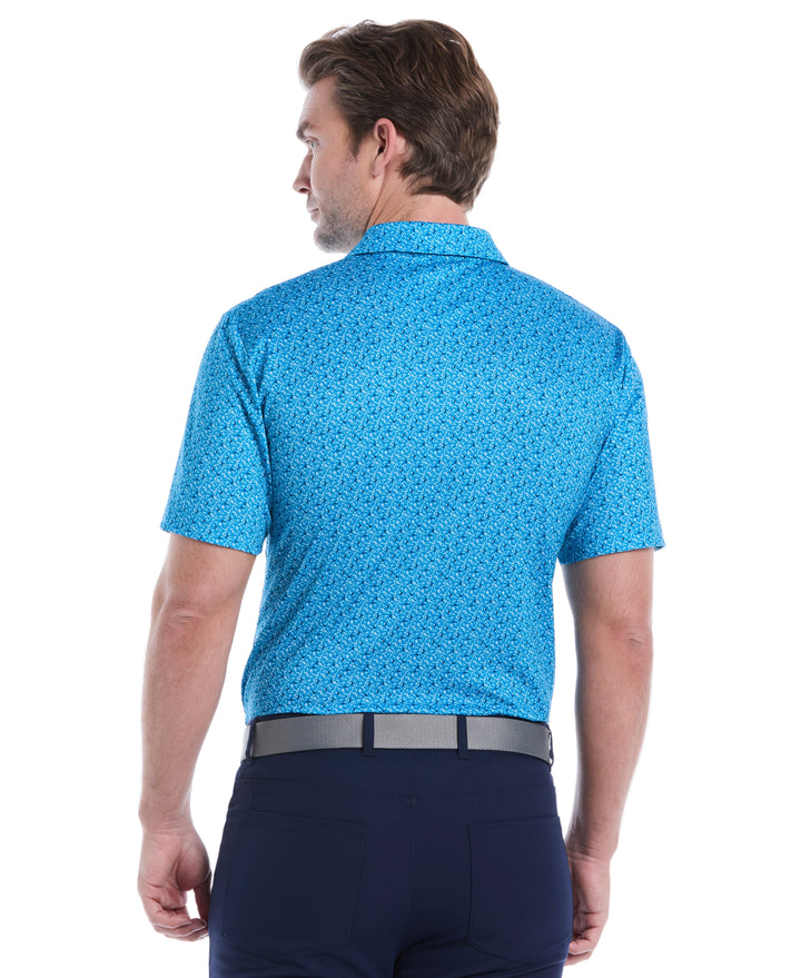 Mens Confetti Chevron All Over Polo (Methyl Blue) 