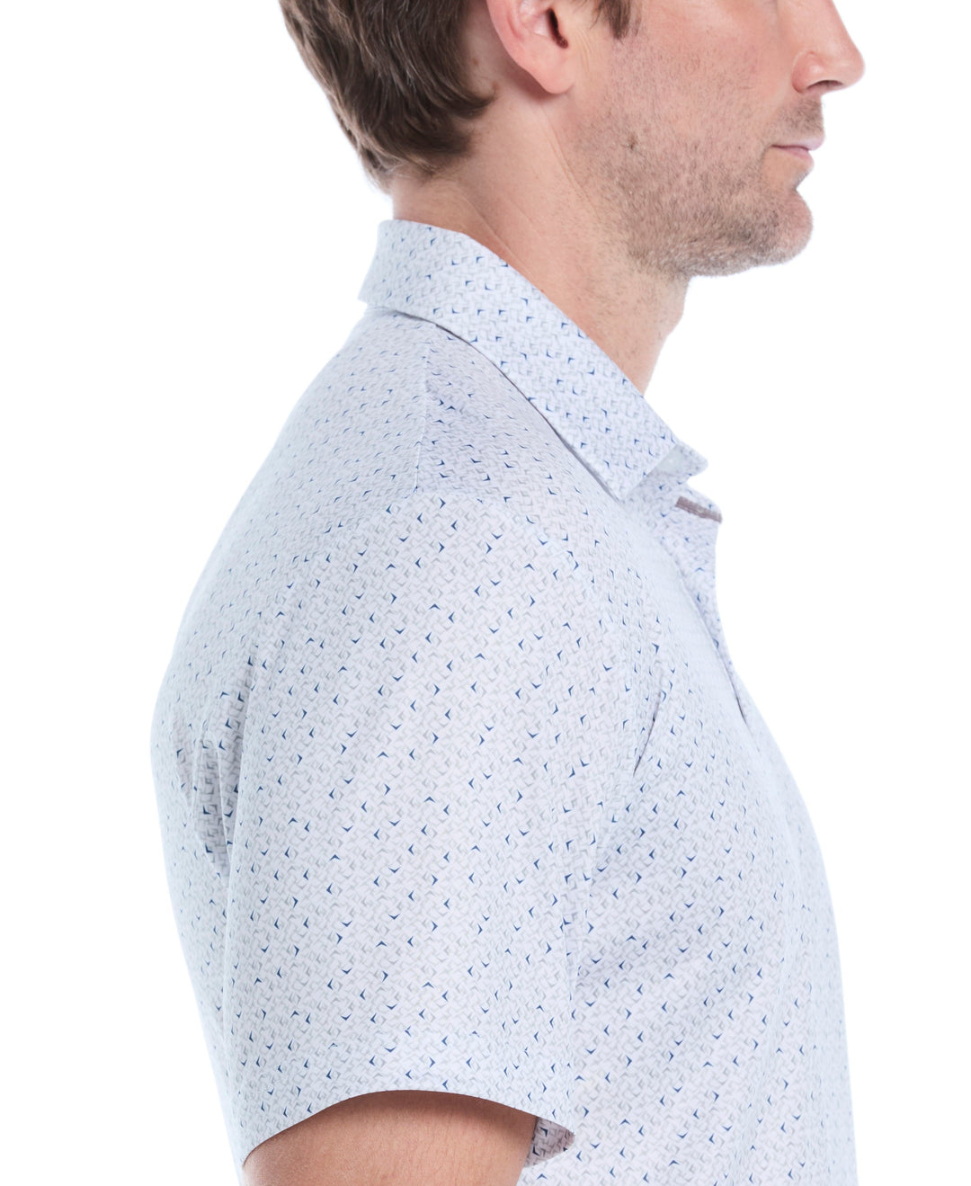 Mens Confetti Chevron All Over Polo (Bright White) 