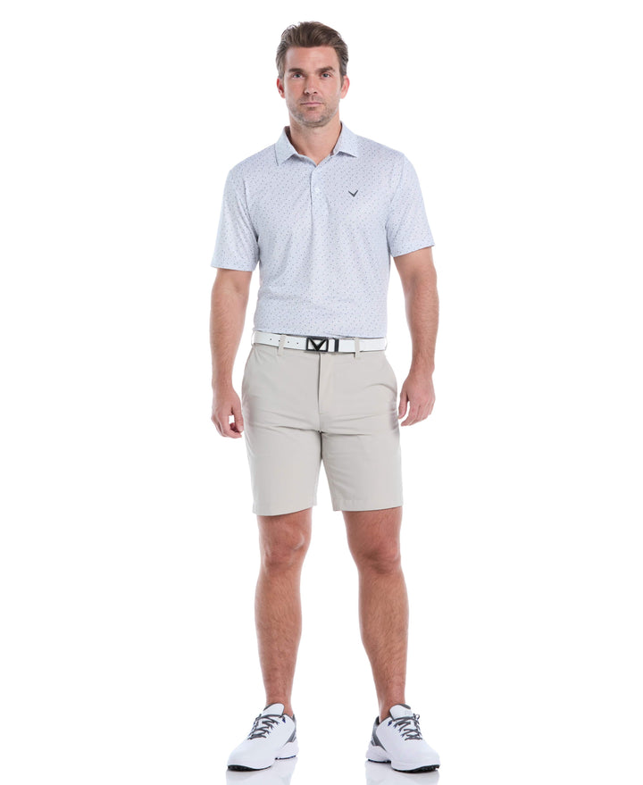 Mens Confetti Chevron All Over Polo (Bright White) 