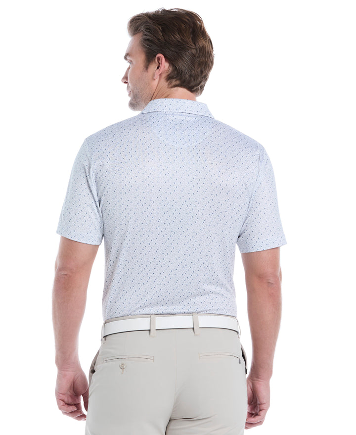 Mens Confetti Chevron All Over Polo (Bright White) 