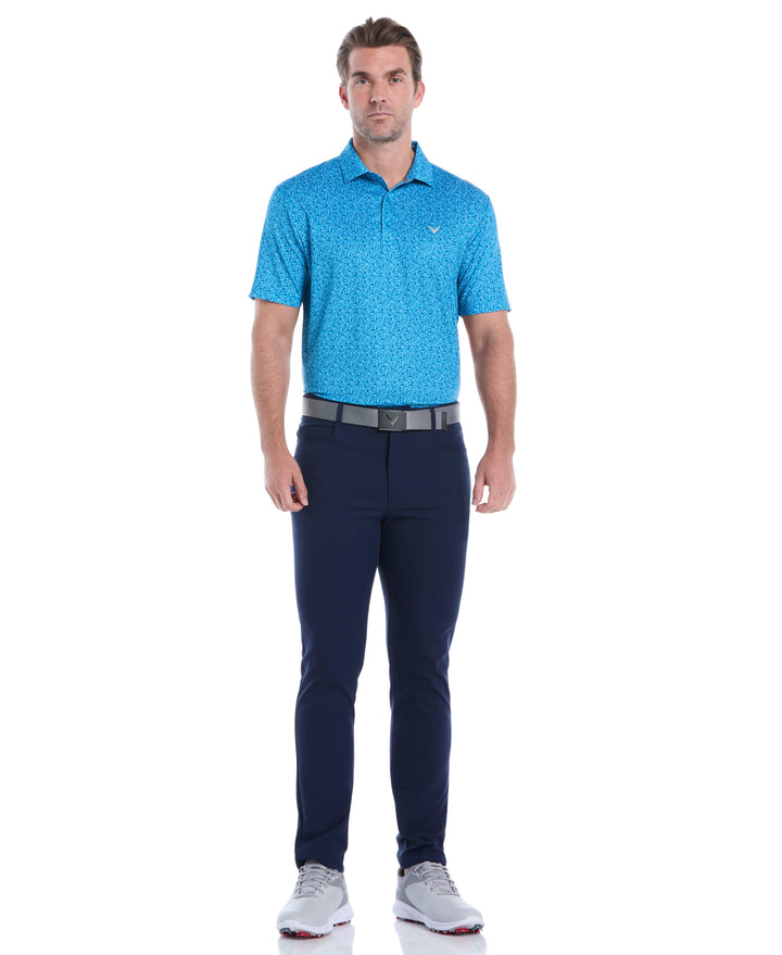 Mens Confetti Chevron All Over Polo (Methyl Blue) 