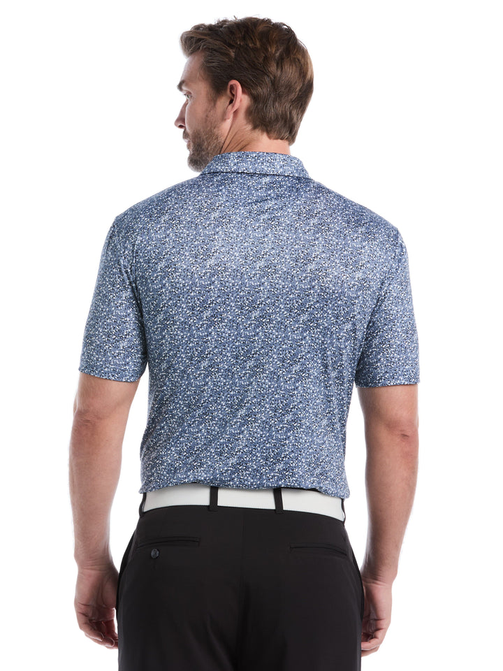 Men's Confetti Hex Print Golf Polo