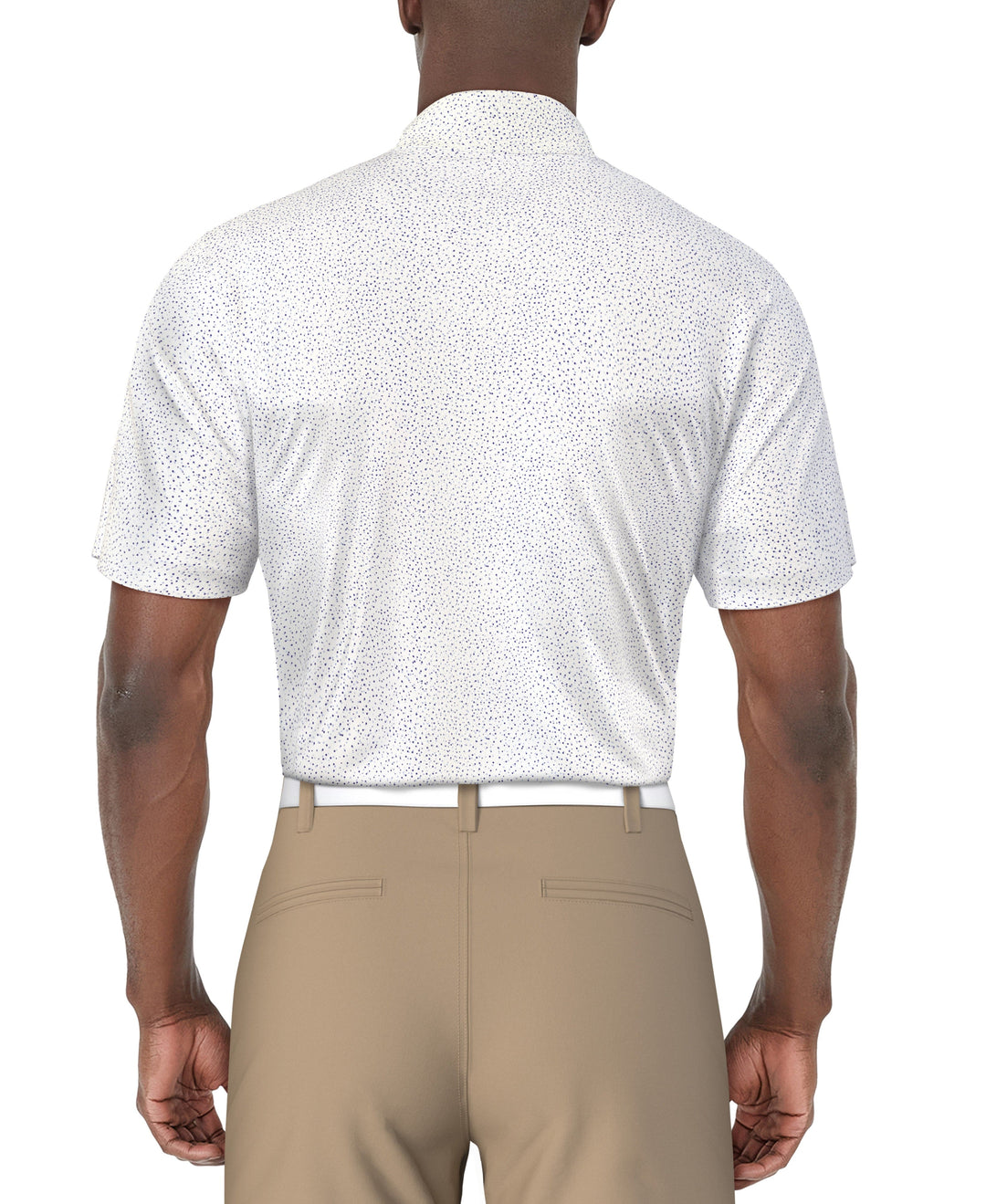 SS Confetti Print Polo (Bright White) 
