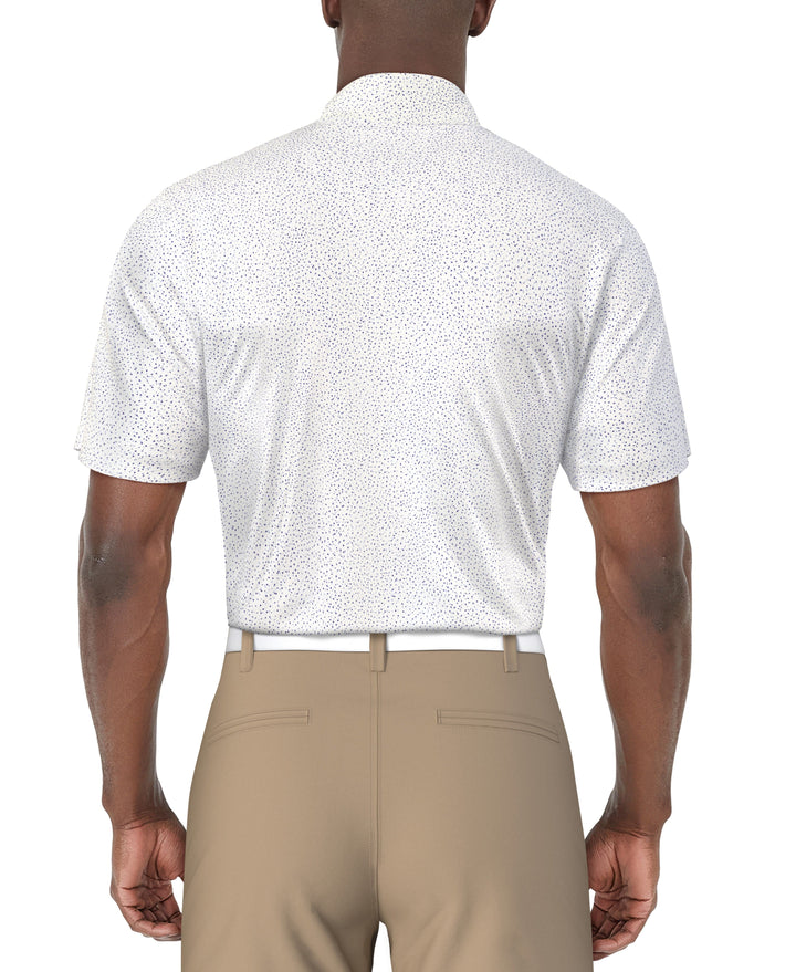 SS Confetti Print Polo (Bright White) 
