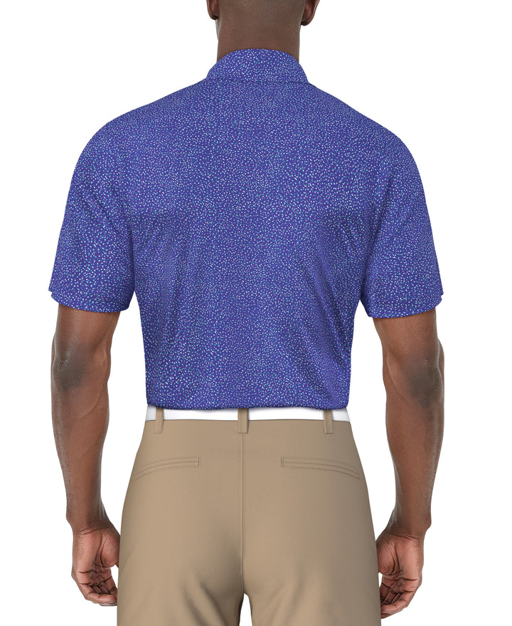 SS Confetti Print Polo (Dazzling Blue) 
