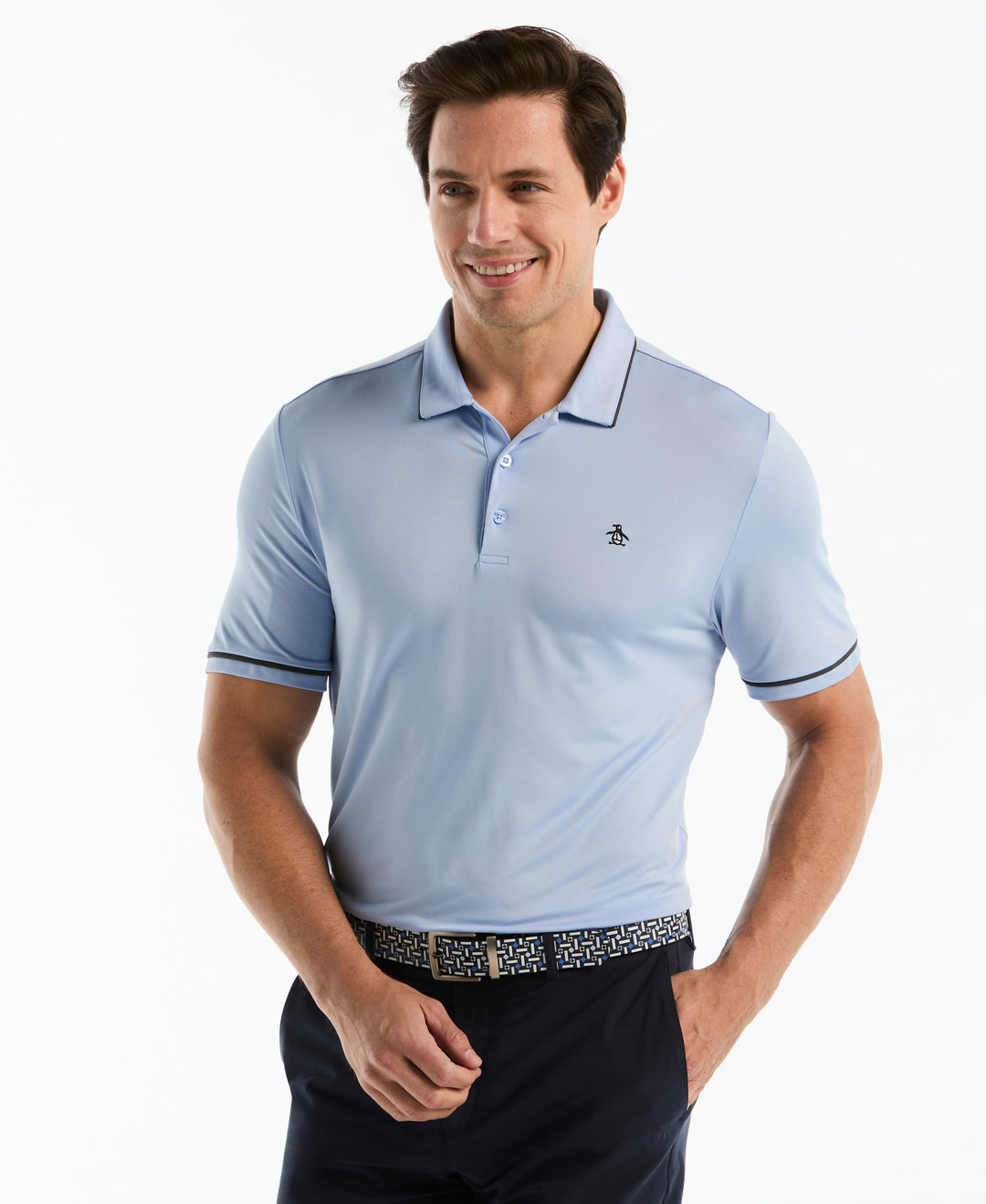 Solid Short Sleeve Polo (Baby Blue Jay) 