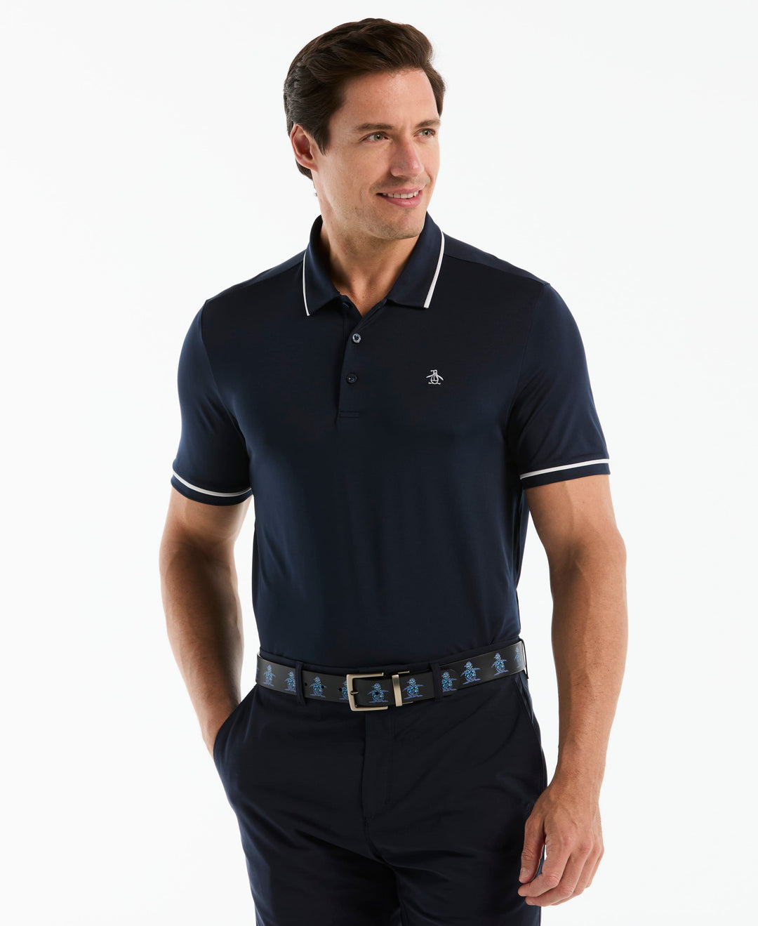 Solid Short Sleeve Polo (Black Iris) 