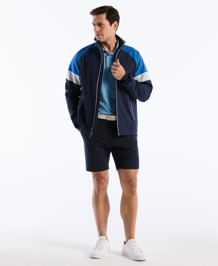 Contrast Tipping Solid Golf Polo (Blissful Blue) 