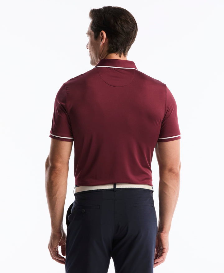 Contrast Tipping Solid Golf Polo (Burgundy) 