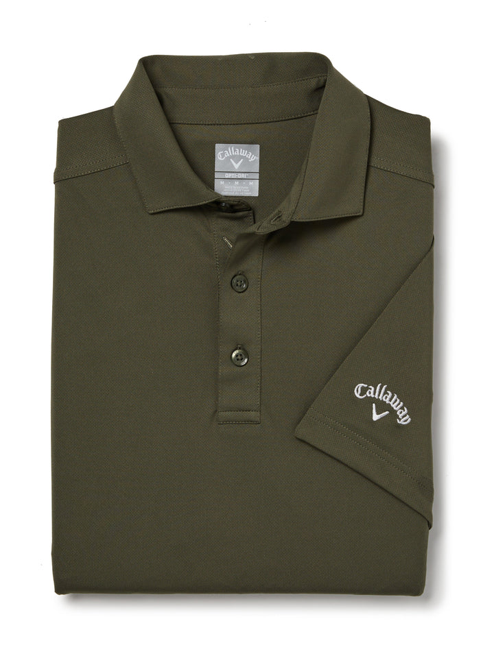 Mens Cooling Micro Hex Polo (Black Lichen) 