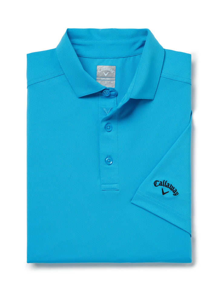 Mens Cooling Micro Hex Polo (Malibu Blue) 