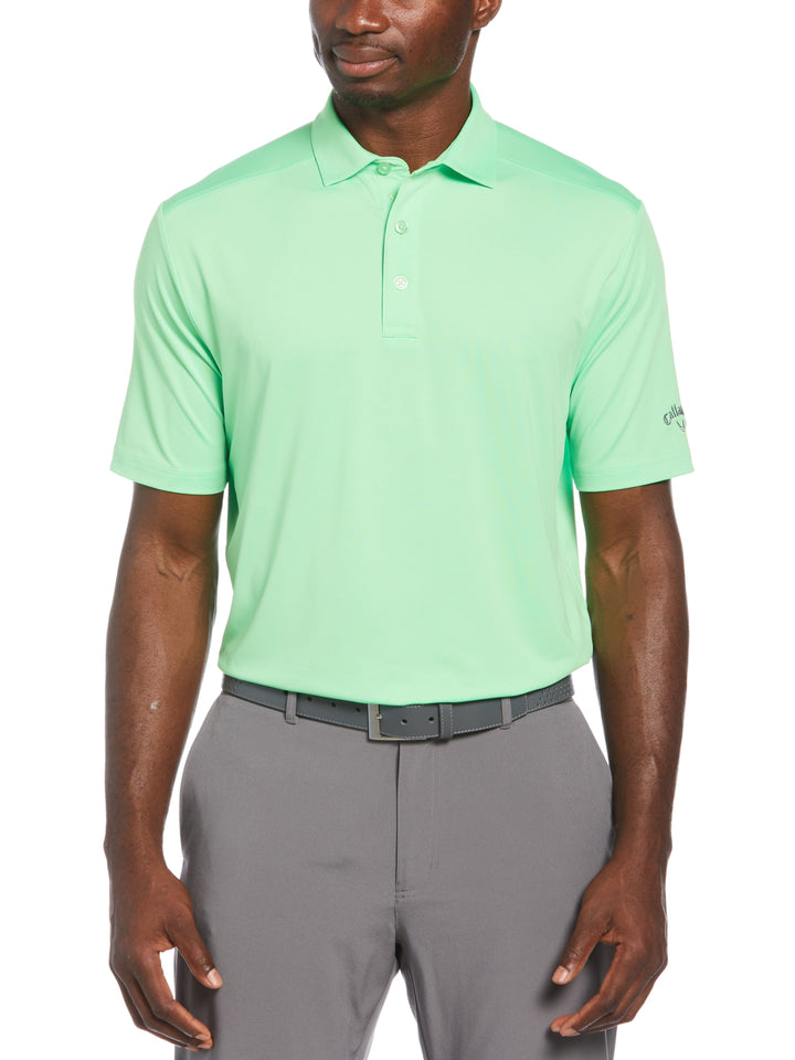 Mens Cooling Micro Hex Polo (Summer Green) 
