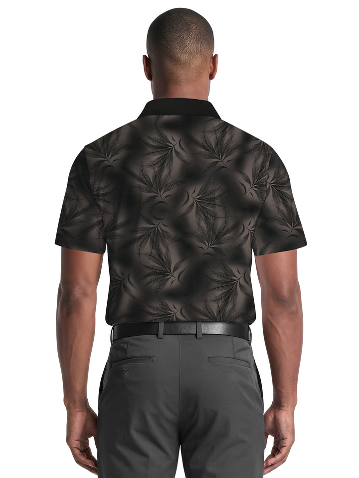 Men's Diffused Foliage Print Polo