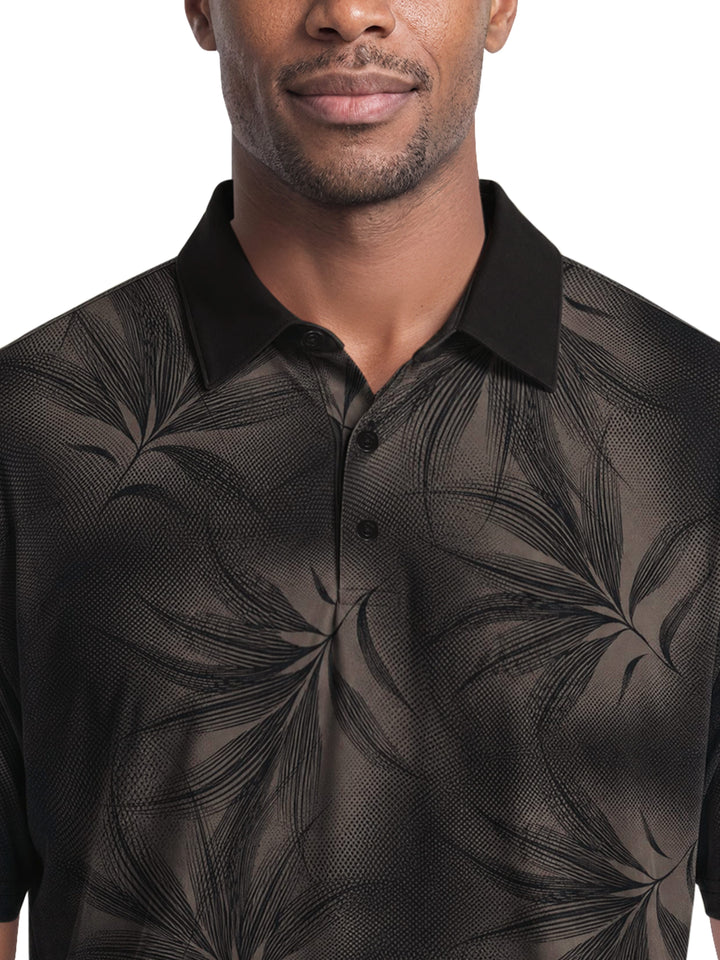 Men's Diffused Foliage Print Polo