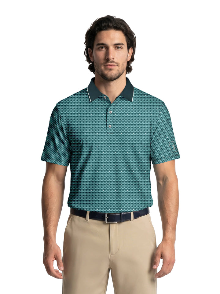 Men's Dimensional Geo Printed Polo
