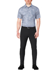Distressed Floral Print Golf Polo (Tradewinds) 