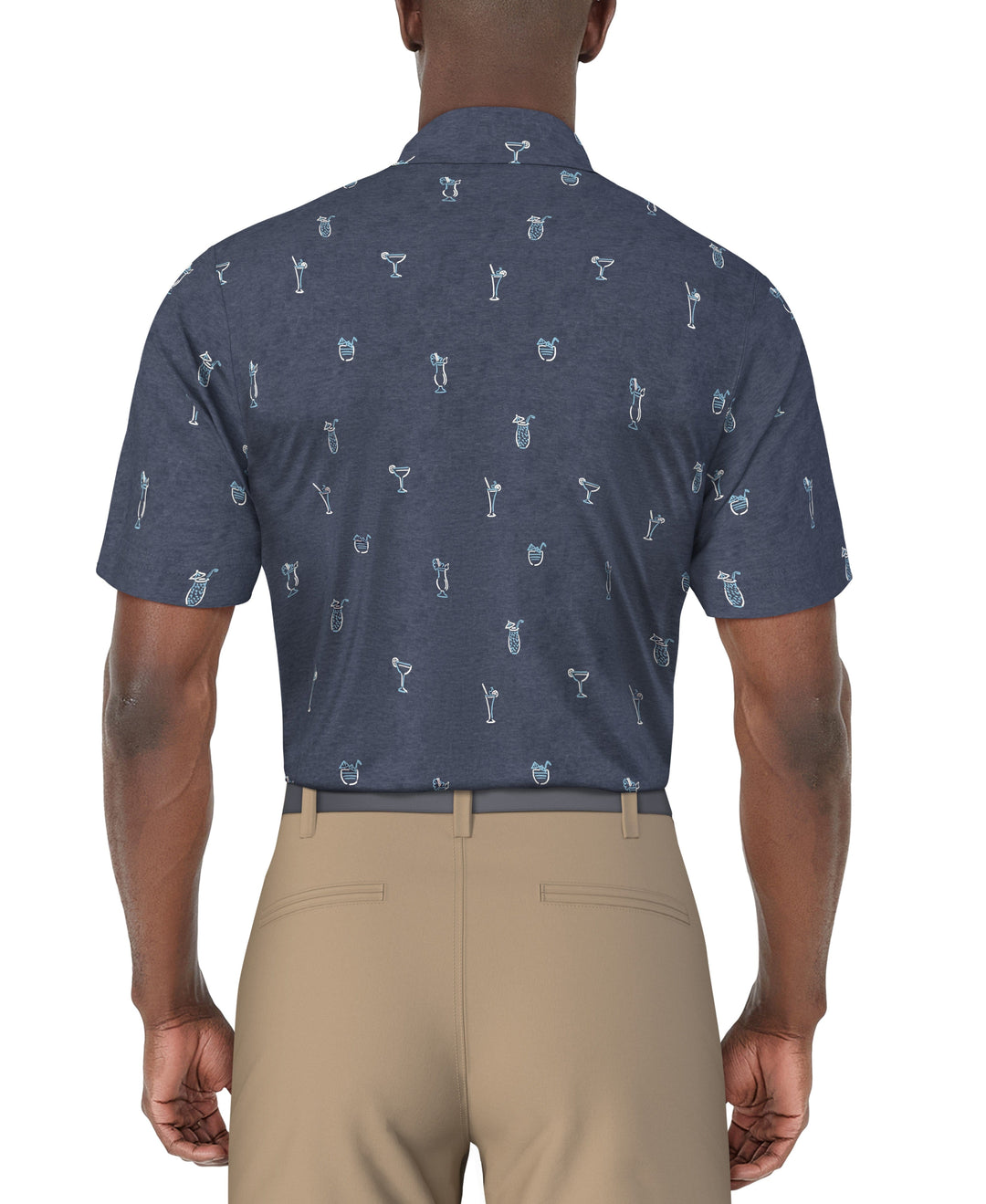 Drink Print Golf Polo (Insignia Bl Htr) 