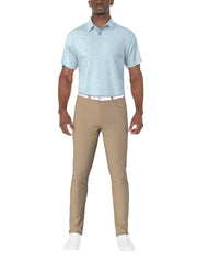 Drink Print Golf Polo (Sky Blue Htr) 