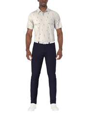 Drink Print Golf Polo (Pearl Blue Htr) 