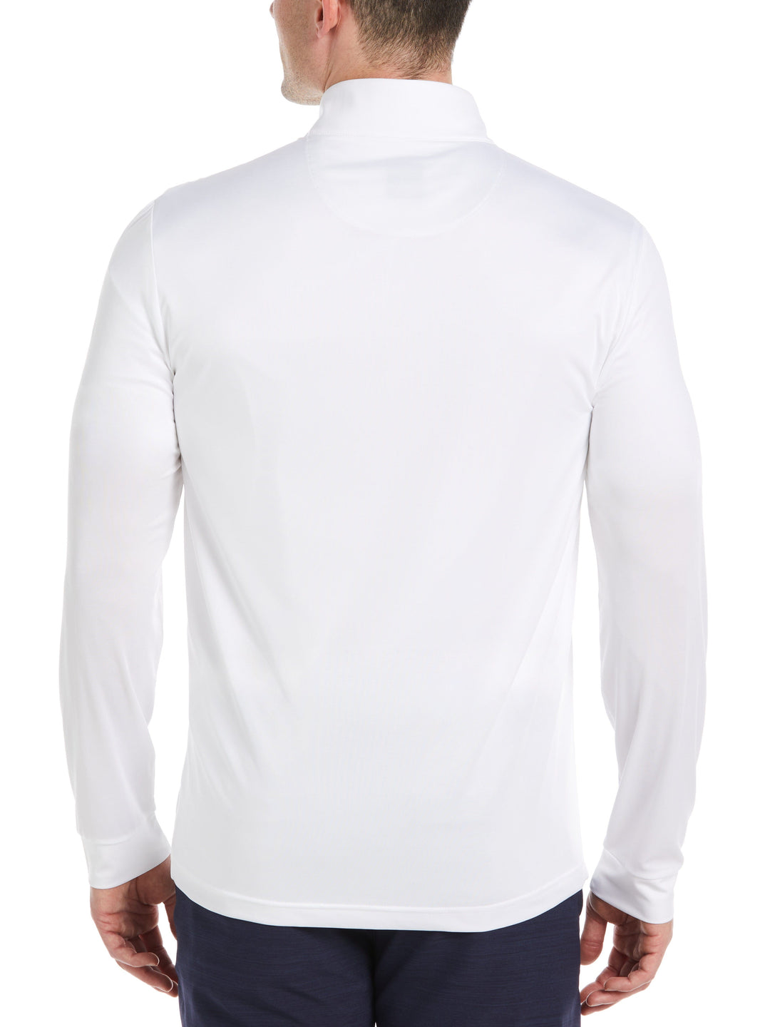 Men's Dual Color Stripe Quarter Zip Pullover