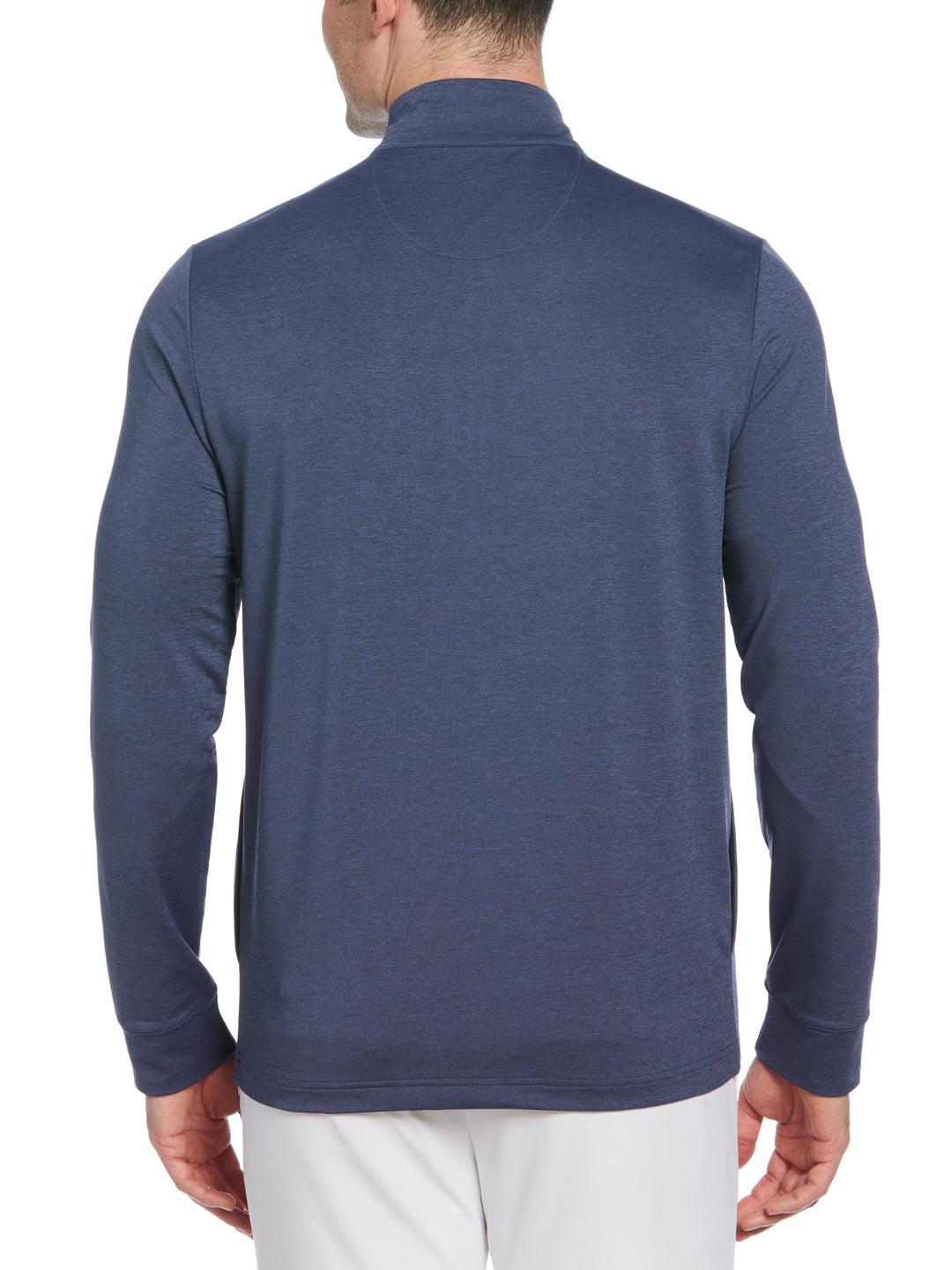 Earl 1/4 Zip Long Sleeve Golf Pullover Jumper (Black Iris Bijou Hthr) 