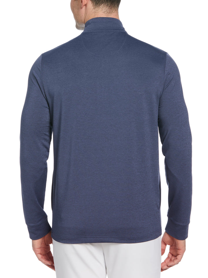 Earl 1/4 Zip Long Sleeve Golf Pullover Jumper (Black Iris Bijou Hthr) 