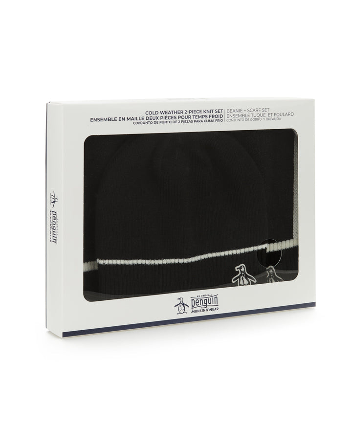 Earl Beanie and Scarf Set  (True Black) 