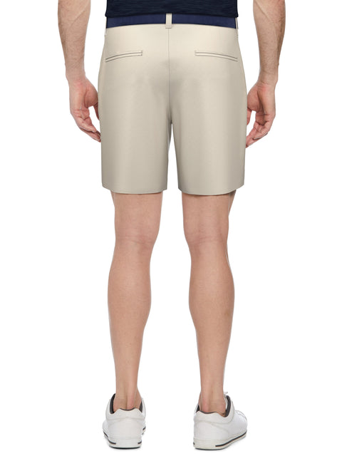Flat Front Performance Pull-On Golf Short (Silver Lining) 