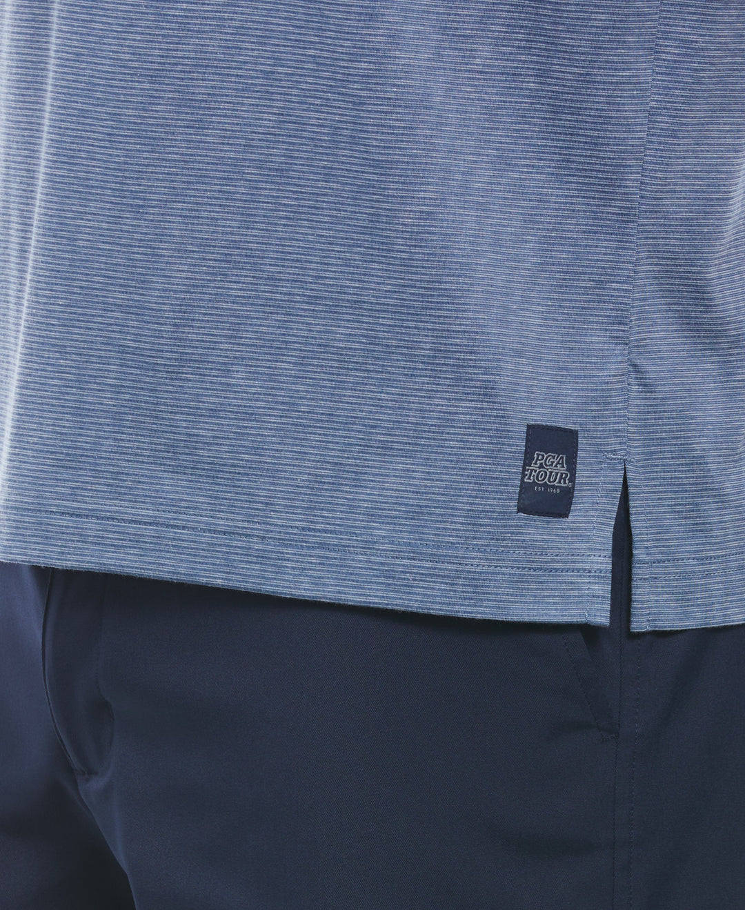 Eco Fine Line Golf Polo (Lt. Coronet Blue Htr) 