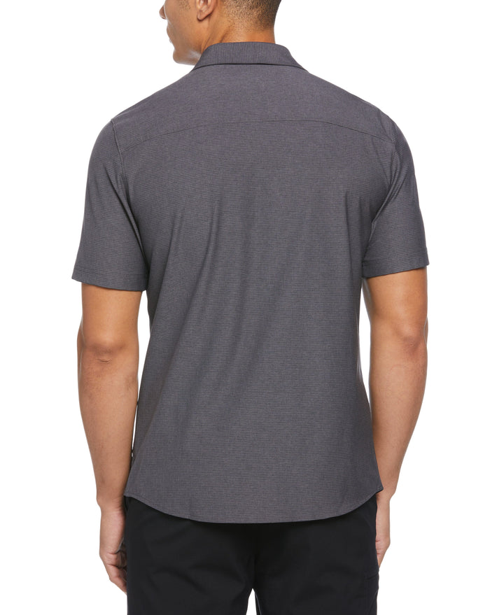 Eco Woven Coatfront Golf Shirt (Charcoal Art) 