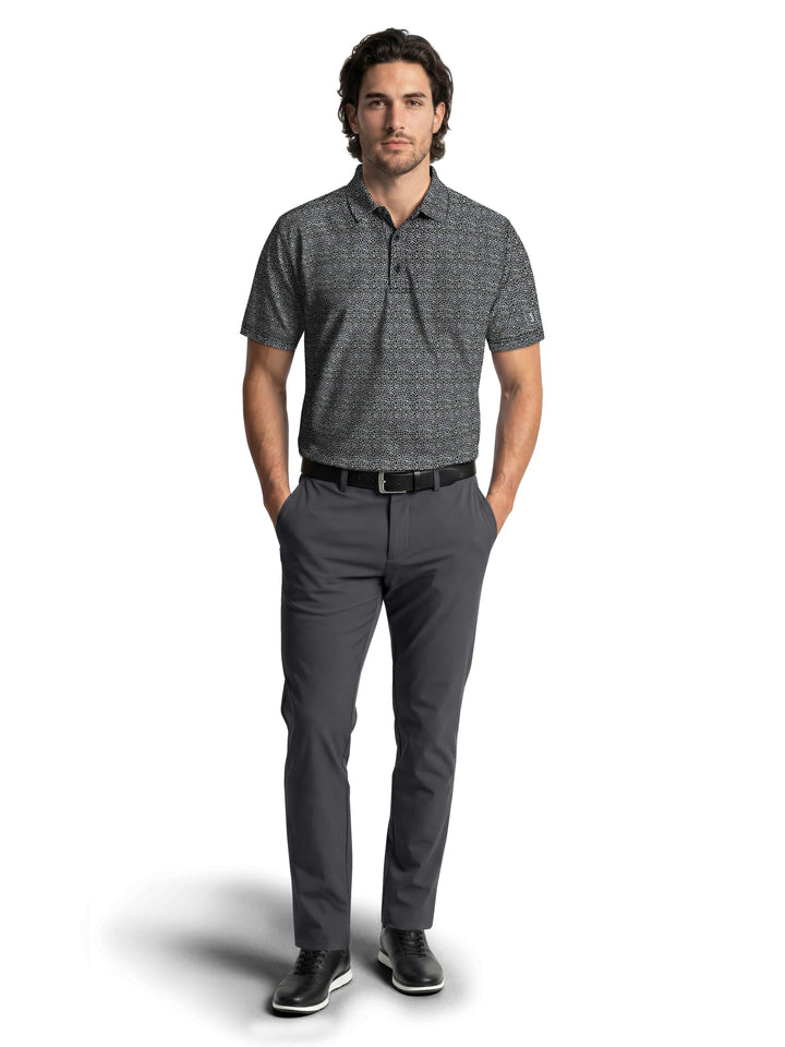 Men's Energized Abstract Floral Print Golf Polo