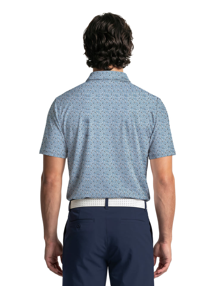 Men's Energized Abstract Floral Print Golf Polo