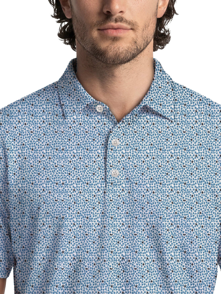 Men's Energized Abstract Floral Print Golf Polo
