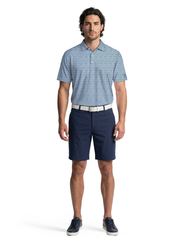 Men's Energized Abstract Floral Print Golf Polo