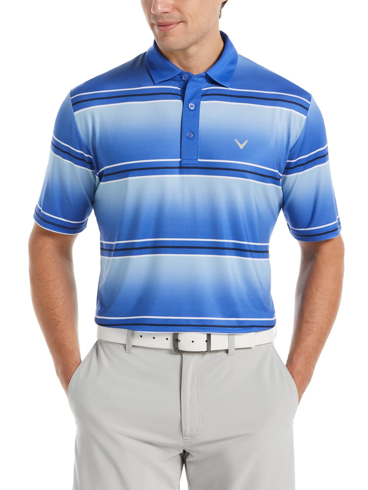 Energized Stripe Golf Polo (Amparo Blue) 
