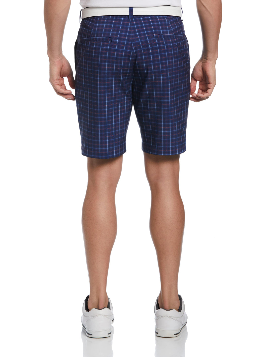 Men's Energy Plaid Print Golf Short with Active Waistband | 9" Inseam
