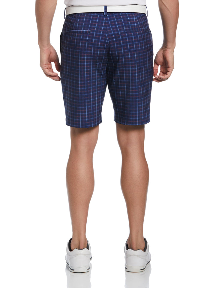 Men's Energy Plaid Print Golf Short with Active Waistband | 9" Inseam