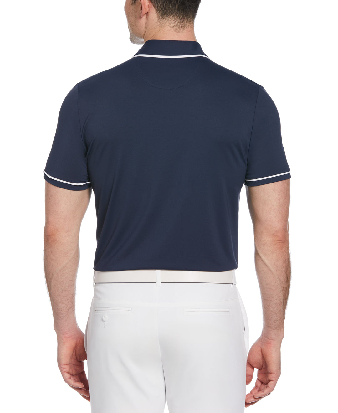 Engineered 80s Color Block Print Short Sleeve Golf Polo Shirt (Black Iris) 