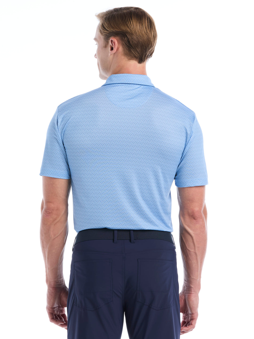 Men's Engineered Blocked Geo Print Polo