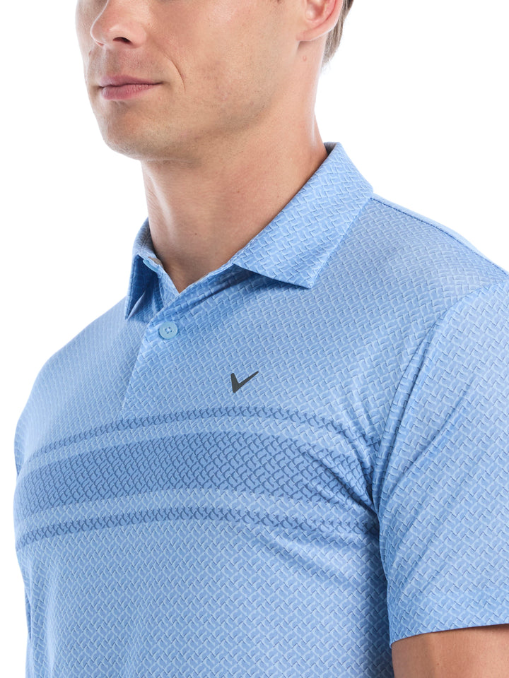 Men's Engineered Blocked Geo Print Polo