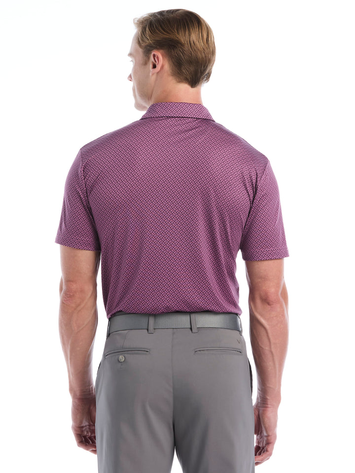 Men's Engineered Blocked Geo Print Polo