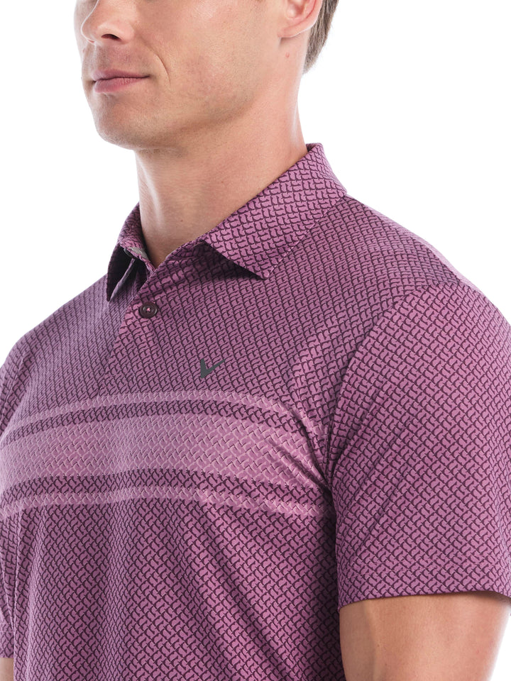 Men's Engineered Blocked Geo Print Polo