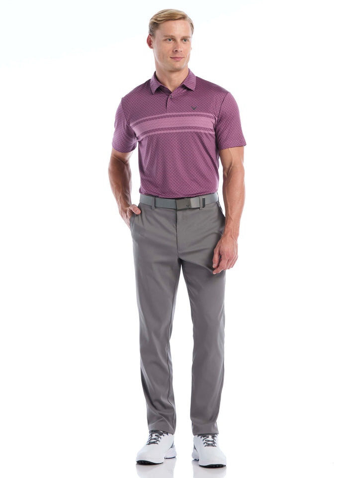 Men's Engineered Blocked Geo Print Polo