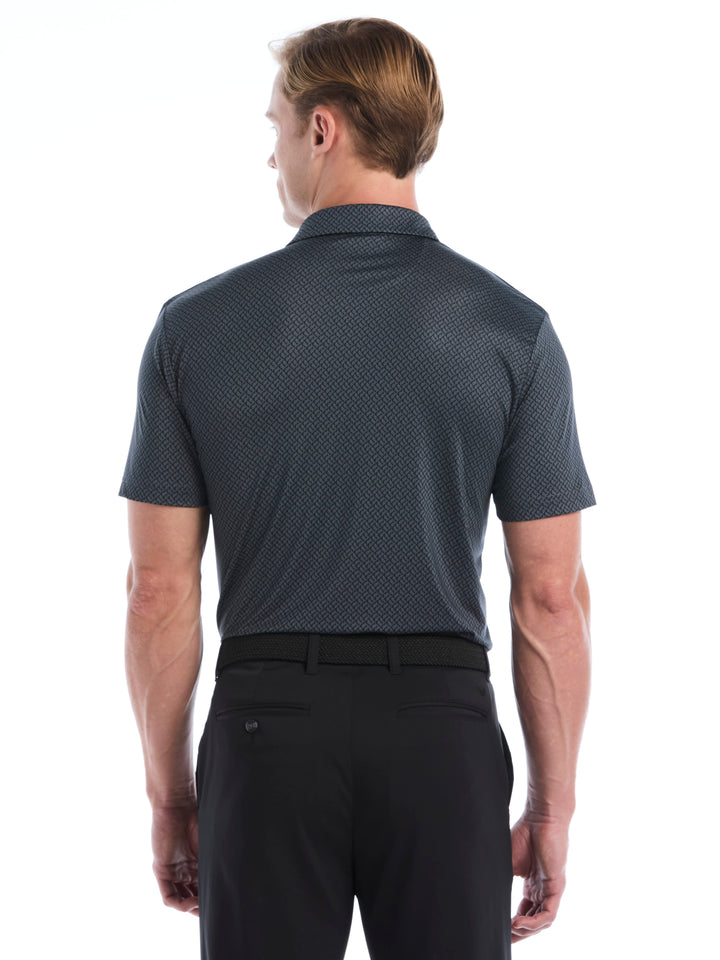 Men's Engineered Blocked Geo Print Polo