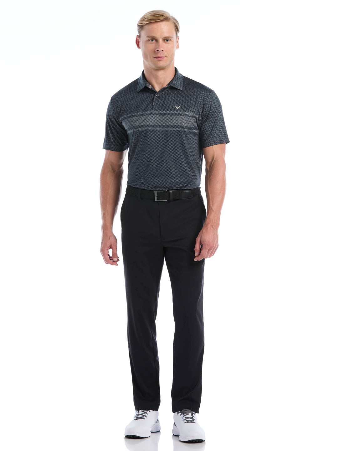 Men's Engineered Blocked Geo Print Polo