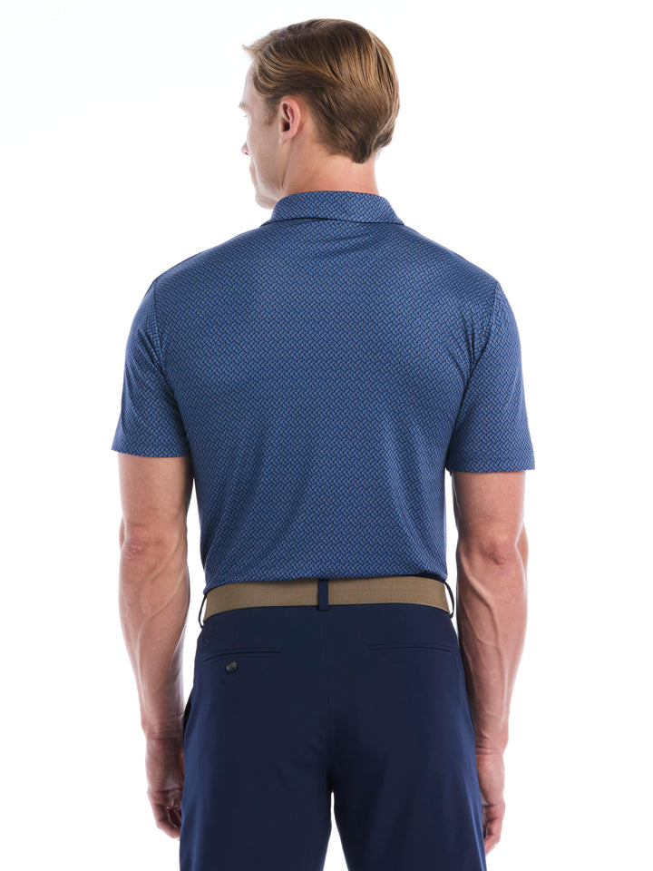Men's Engineered Blocked Geo Print Polo