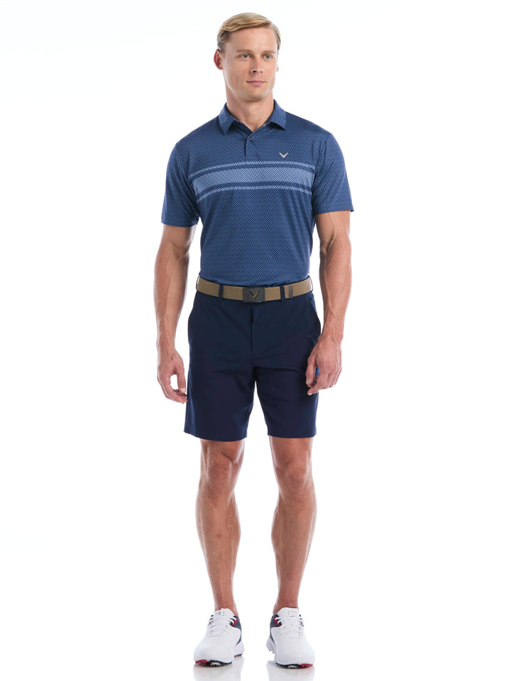 Men's Engineered Blocked Geo Print Polo